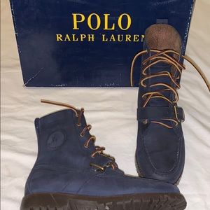 Blue polo boots